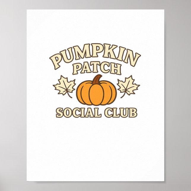 Póster Club Social de Parche de Calabaza - Acogedor estét (Frente)