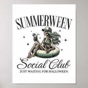 Póster Club Social de Summerween Halloween en Verano Pisc