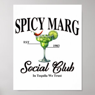 Póster Club Social Margarita Picante Est. 1983 En Tequila