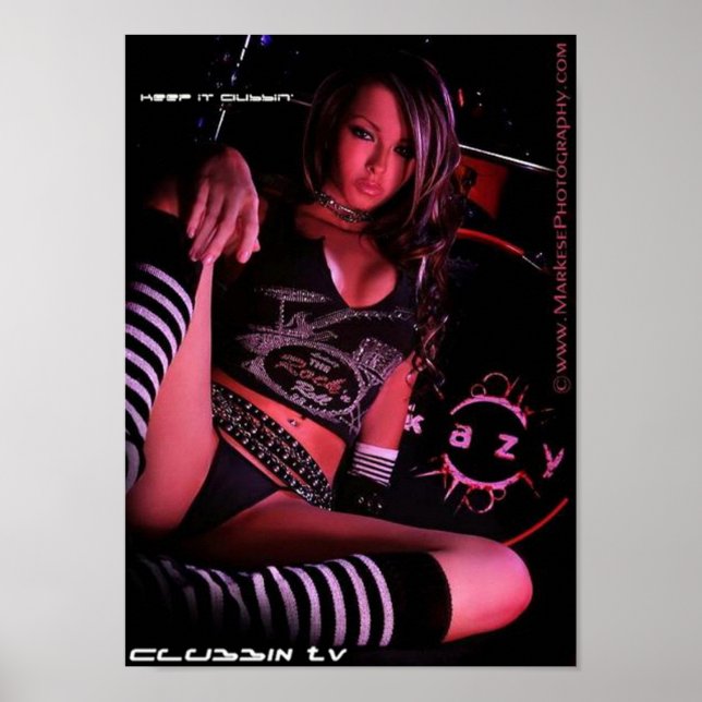 Póster Clubbin'tv Manténganlo como un cubo' (Frente)