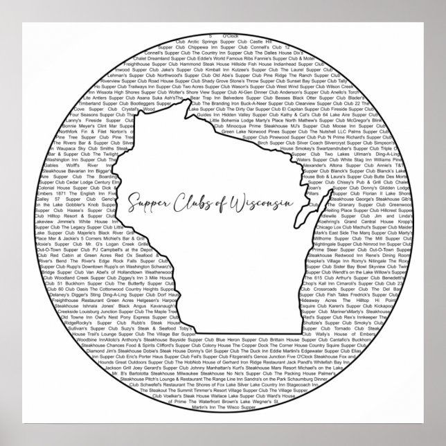 Póster Clubes de suplentes de Wisconsin (Frente)
