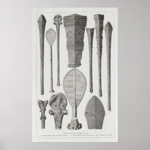 Póster Clubes polinesios e insignias de rango