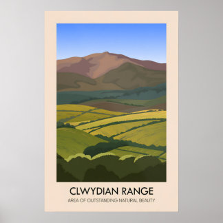Póster Clwydian Range AONB Travel Poster