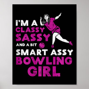 Póster Cly Sy Smart Bowling Chica Bowler Mujeres Chicas N