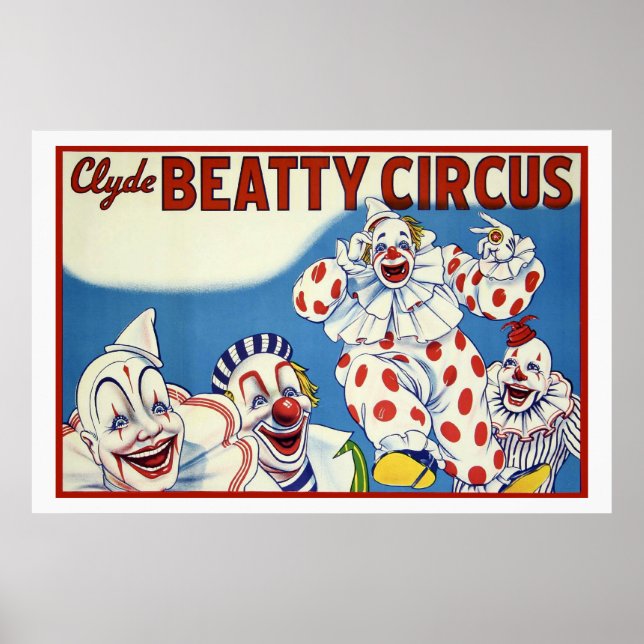 Póster Clyde Beatty Vintage Circus (Frente)