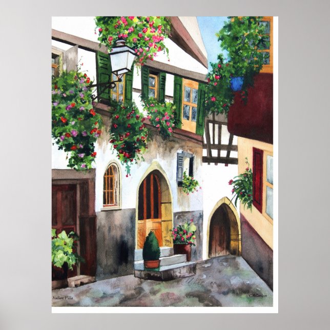 Póster CMCarlson  Italian Villa Poster (Frente)