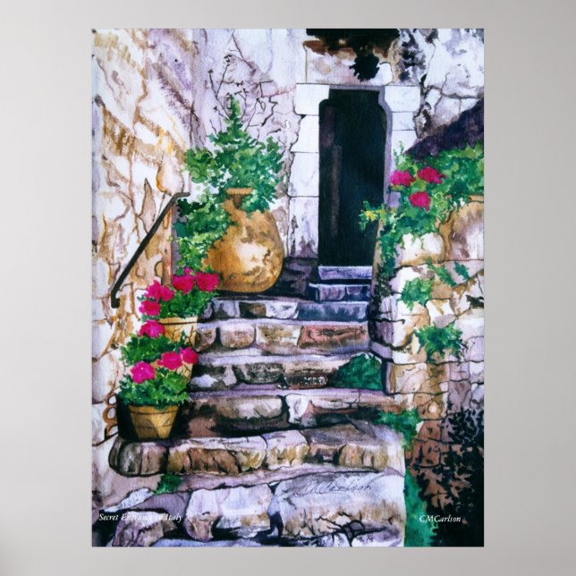 Póster CMCarlson Secret Entrance in Italy Poster (Frente)