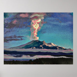 Póster Cmyk del volcán 11