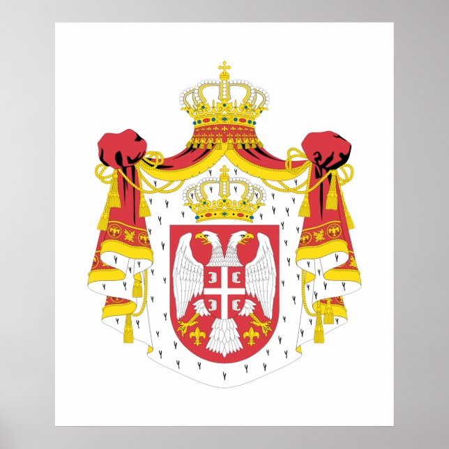 Póster COA de Serbia (Frente)