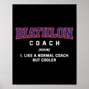 Póster Coach de Biatlón Definición Graciosa Humor de Biat