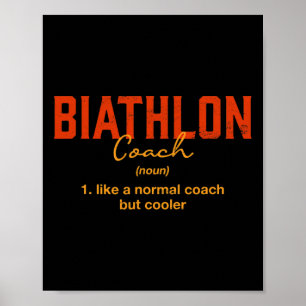 Póster Coach de Biatlón Definición Graciosa Humor de Biat
