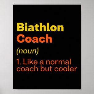 Póster Coach de Biatlón Definición Graciosa Humor de Biat