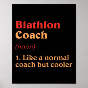 Póster Coach de Biatlón Definición Graciosa Humor de Biat