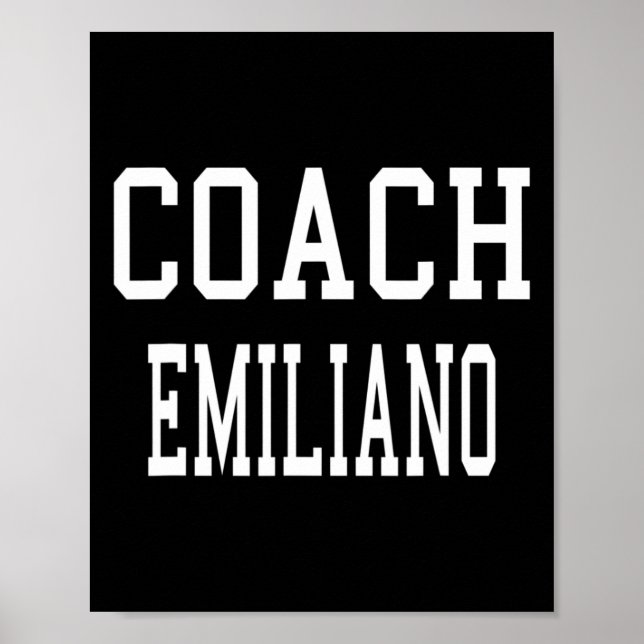Póster Coach Emiliano Custom Footbyll Soccer Bysebyll Tea (Frente)