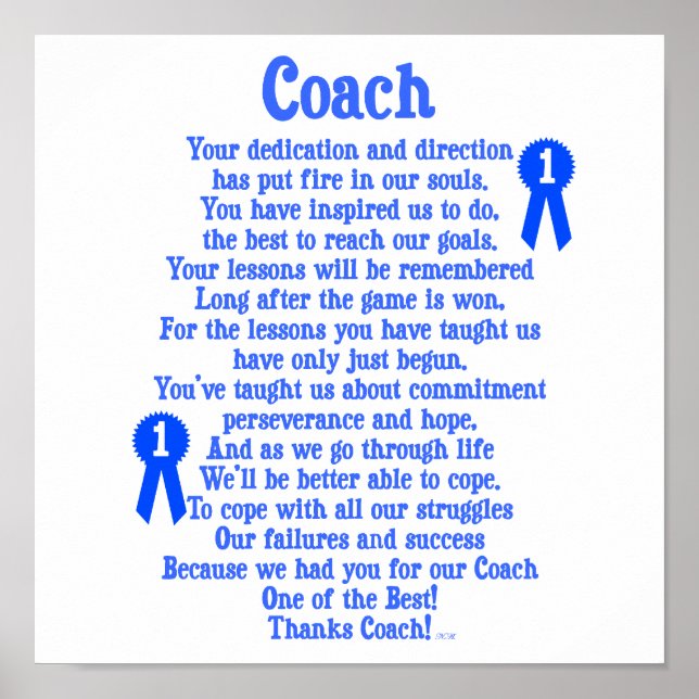 Póster Coach Gracias (Frente)