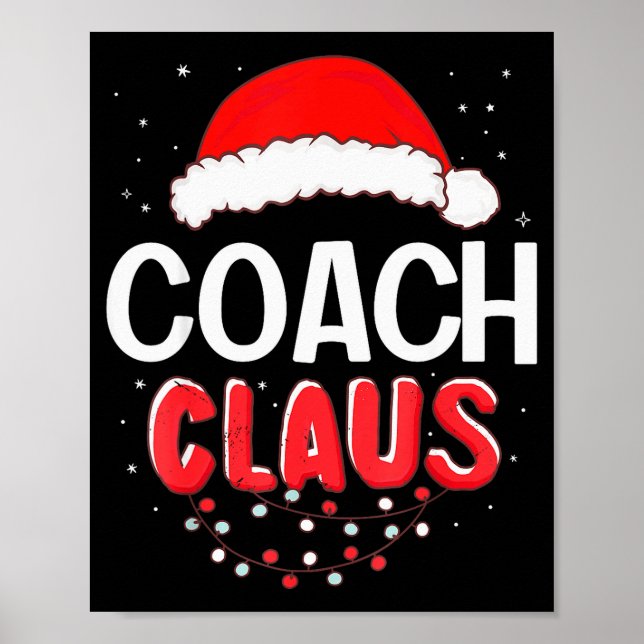 Póster Coach Santa Claus Christmas Matching Costume  (Frente)