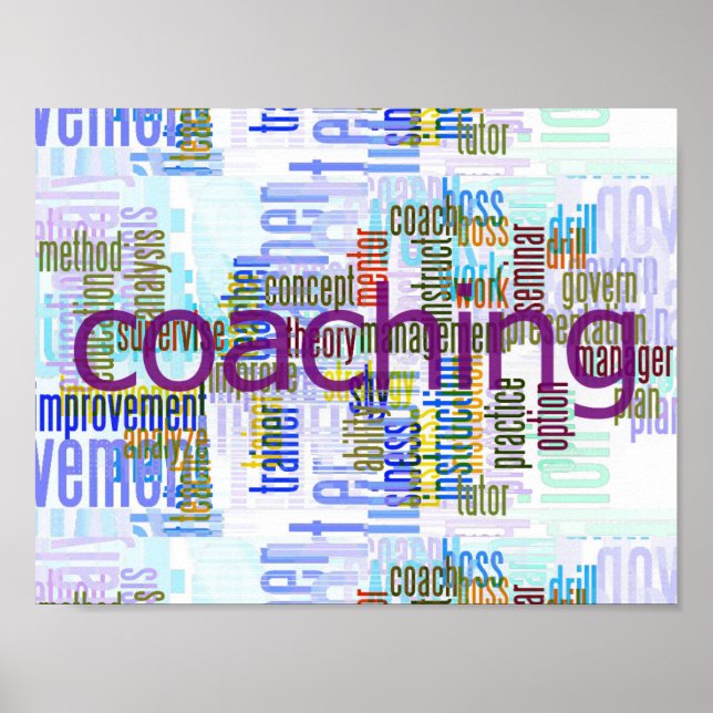 Póster coach tutor TYPOGRAPHY business mento (Frente)