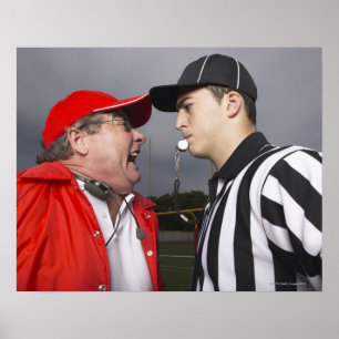 Póster Coach Yelling at Referee