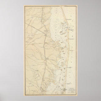 Póster Coast section Barnegat Bay to Tuckerton Chart Map