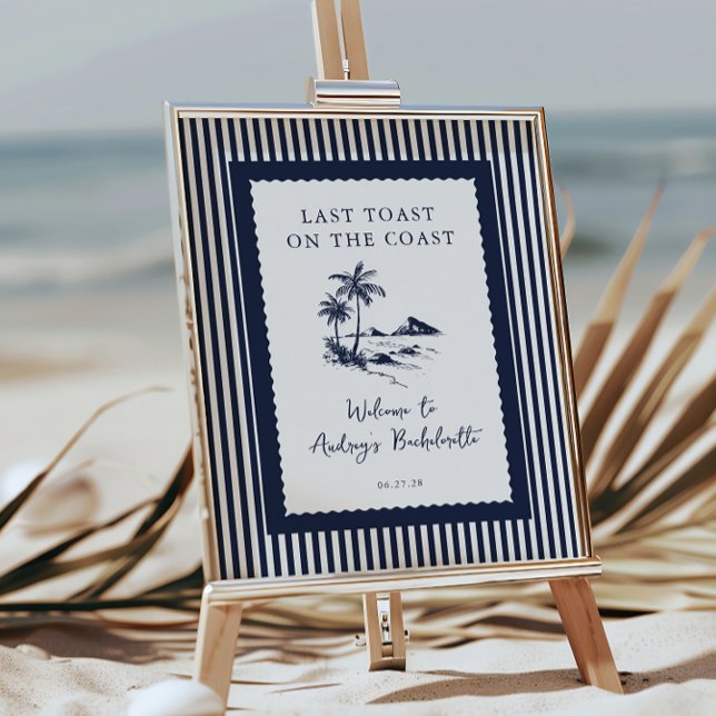 Póster Coastal Bachelorette Party Welcome Sign (Subido por el creador)