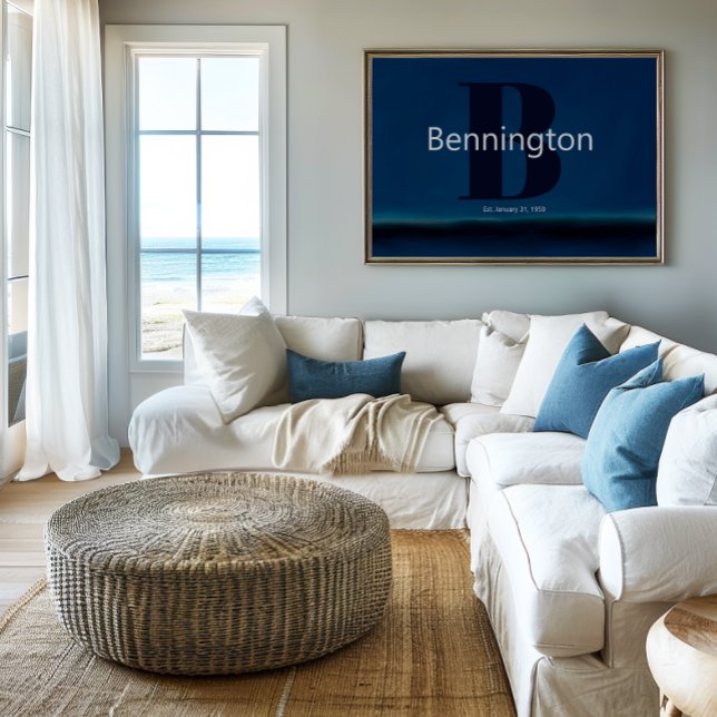 Póster Coastal Beach Custom Last Name Decor Prints (Subido por el creador)