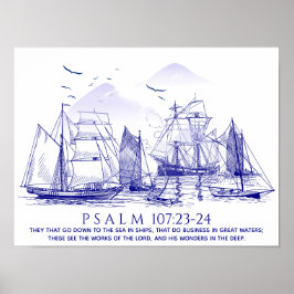 Póster Coastal Bible Verse