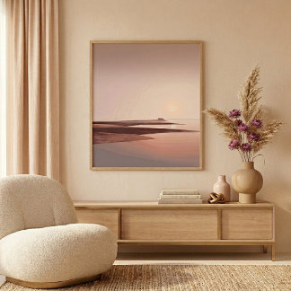 Póster Coastal Sunset Wall Art for Living Room Decor