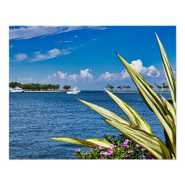 Póster Coastal Waterfront Wall Art Tropical Ocean View (Anverso)