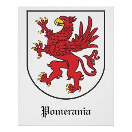 Póster Coat of Arms of Pomerania Majestic Griffin Art