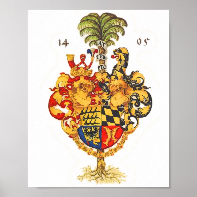 Póster Coat of Arms with a Palm tree (Frente)