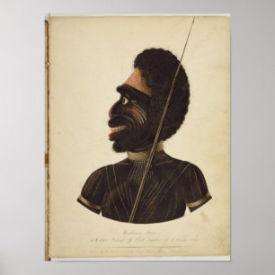 Póster Cobbawn Wogi, native chief of Port Stephen