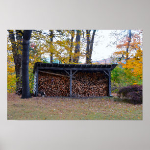 Póster Cobertizo de madera de Vermont