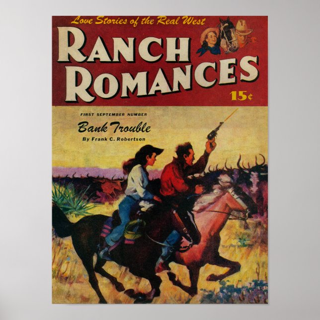 Póster Cobertura de la revista Ranch Romances (Frente)