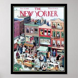 Póster Cobertura de New Yorker de la vida diaria en Nueva