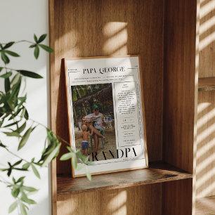 Póster Cobertura de revista mínima moderna   Abuelo