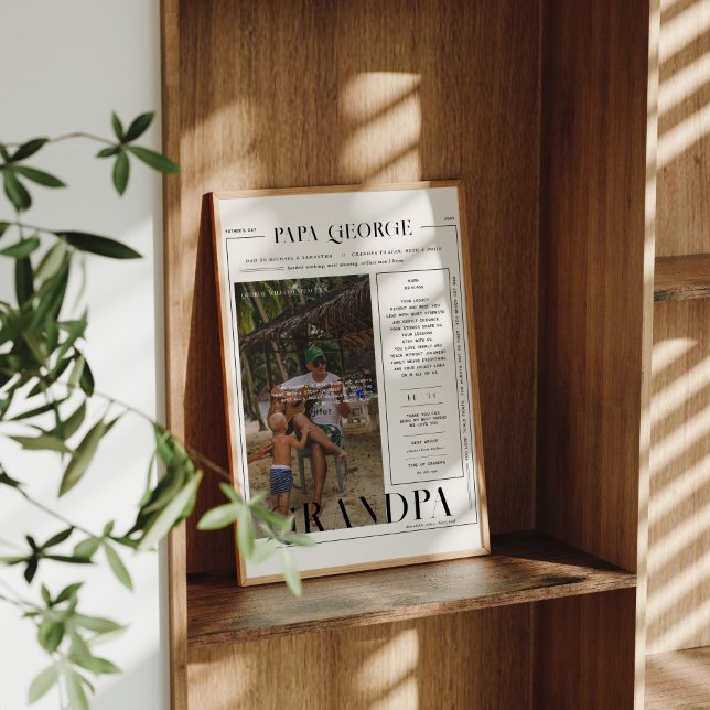 Póster Cobertura de revista mínima moderna | Abuelo (Subido por el creador)