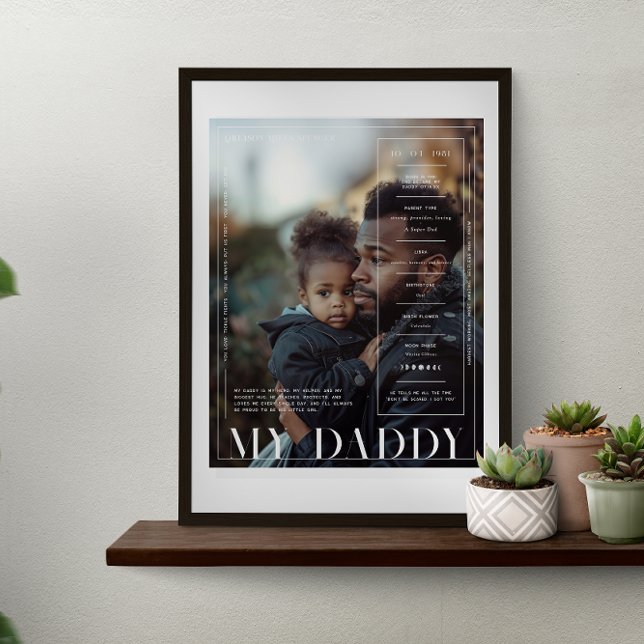Póster Cobertura de revista mínima moderna | Mi papá (Subido por el creador)