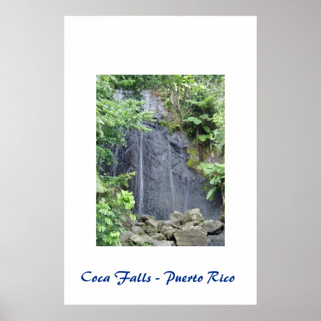 Póster Coca Falls - Puerto Rico Poster (Frente)