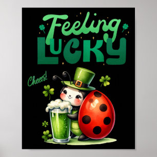 Póster Coccinelle Cerveza Afortunada Día de San Patricio 