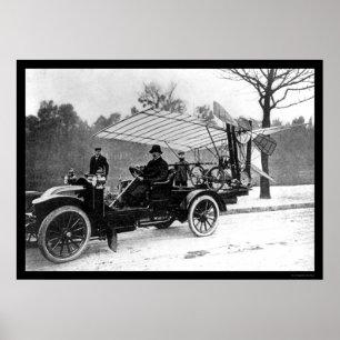 Póster Coche 1909 del aeroplano de Santos Dumont
