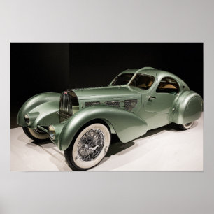 Póster Coche 1935 del concepto de Aérolithe del estilo