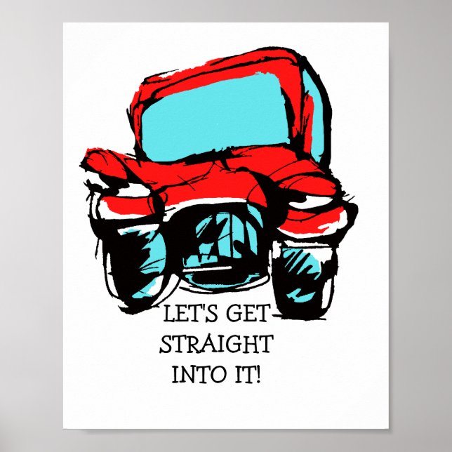 Póster Coche Antiguo (Frente)