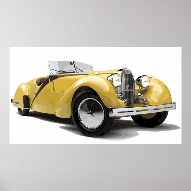 Póster Coche antiguo (Frente)