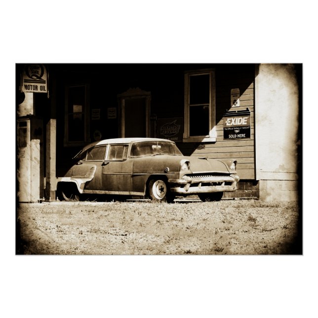 Póster Coche antiguo (Anverso)