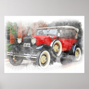 Póster Coche antiguo