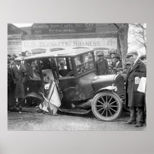 Póster Coche antiguo arruinado, los años 20