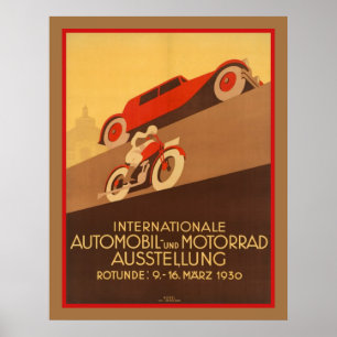 Póster Coche Art Deco