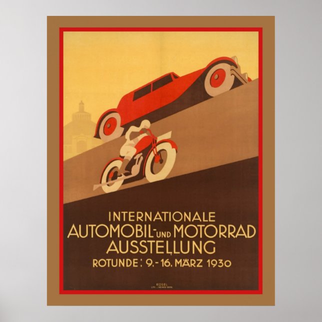 Póster Coche Art Deco (Frente)