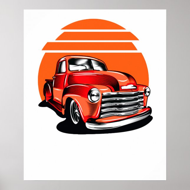 Póster coche clásico (Frente)