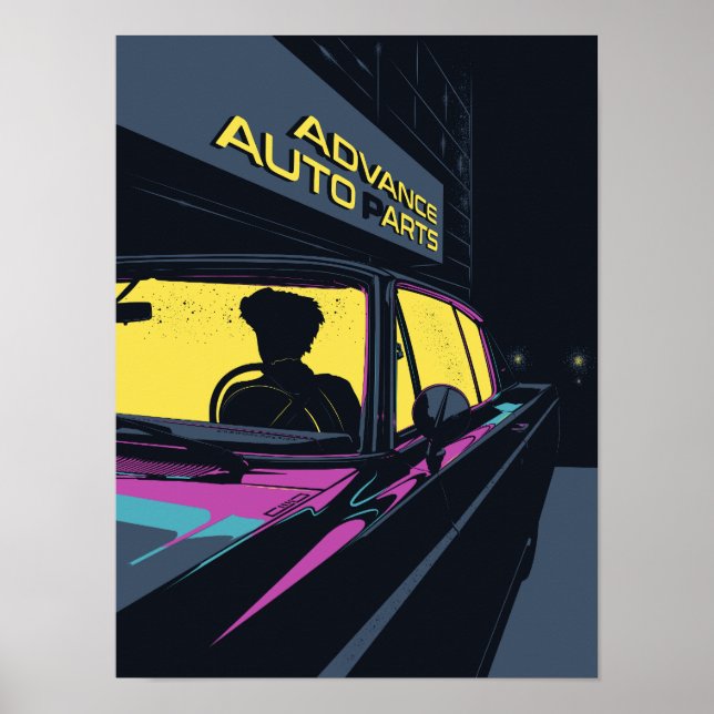 Póster coche clásico de Newport - el coche de papá (Frente)